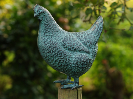 Figurine bronz - Statuie gaina, Bronz, 20 x 10 x 19 cm