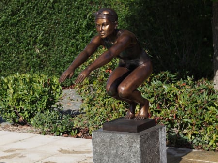 SALE % - Statuie inotatoare, Bronz, 90 X 29 X 93 cm