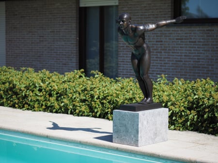 SALE % - Statuie inotator David, Bronz, 115 X 60 X 110 cm