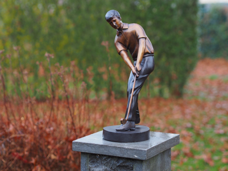 Statui - Statuie bronz, Jucător de golf 40 X 15 X 19 