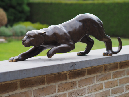 Figurine bronz - Statuie leopard, Bronz, 30 x 19 x 90 cm