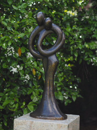 Figurine bronz - Statuie lovers, Bronz, 79 x 32 x 24 cm