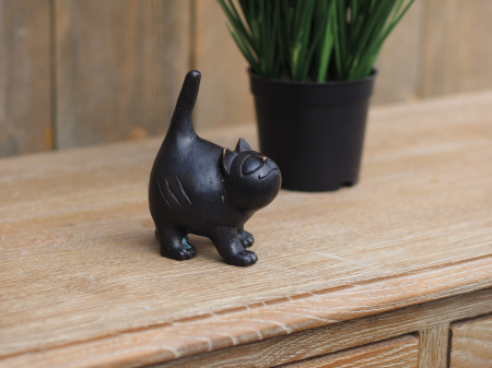 Figurine bronz - Statuie mica pisica, Bronz, 14 x 7 x 10 cm