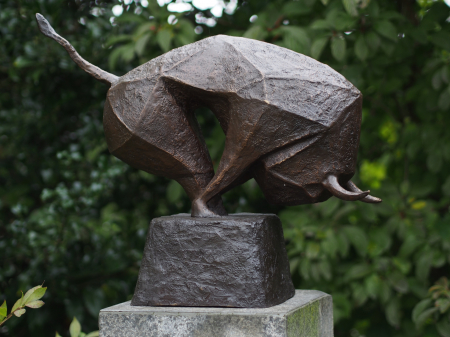 Figurine bronz - Statuie moderna taur, Bronz, 48 x 18 x 57 cm