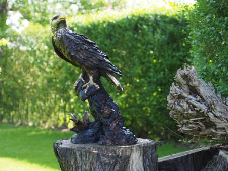 FIGURINE - Statuie vulture, Bronz,  81 X 31 X 44 cm