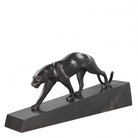 Stauie Pantherae, bază de marmură, bronz, Dims: L. 11 | W. 64 | H. 26.5  (CM) [1]