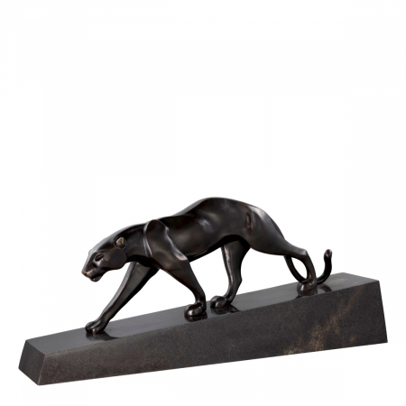 De colectie - Stauie Pantherae, bază de marmură, bronz, Dims: L. 11 | W. 64 | H. 26.5  (CM)
