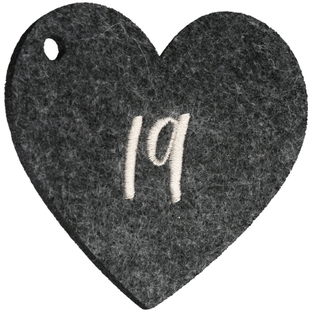 Stea, „Adventskalender”, Fetru, bej, gri inchis, PU 4, 2 asortate, Latime 7 cm, inaltime 8 cm [2]
