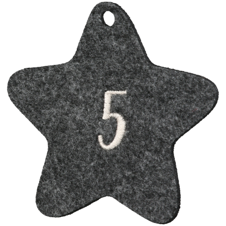 Stea, „Adventskalender”, Fetru, bej, gri inchis, PU 4, 2 asortate, Latime 7 cm, inaltime 8 cm [5]