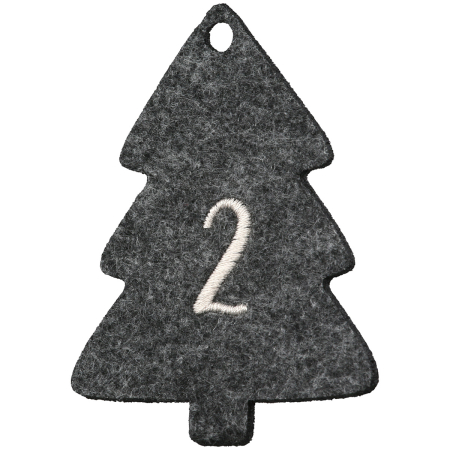 Stea, „Adventskalender”, Fetru, bej, gri inchis, PU 4, 2 asortate, Latime 7 cm, inaltime 8 cm [6]