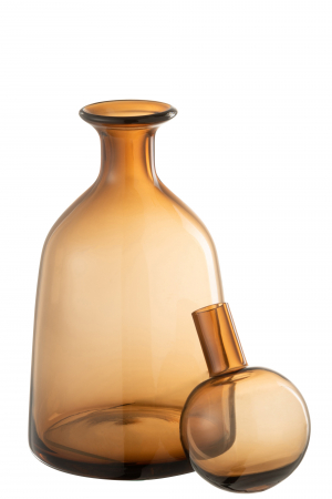 Sticla cu capac, Sticla, Maro, 14x14x33 cm [1]