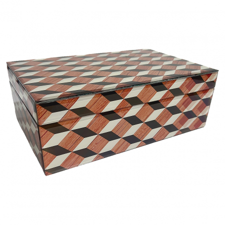 Cutii pentru bijuterii - Cutie pentru bijuterii/depozitare Chady mare (Multicolor / culori mixte), Dims: 10.0 x 28.0 x 18.0 cm