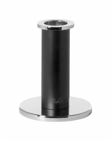 DECORATIUNI - STRATO, Suport lumânare, vopsit cu pulbere neagră, nichel, h. 11,7 cm