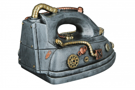 Suport carte Steampunk Iron, Rasina, Argintiu/Auriu, 24x13x12 cm [3]