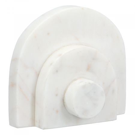 Suport cărți, Button, Marmură, crem, alb, PU 4, L. 5 cm, L. 12 cm, H. 11 cm [1]