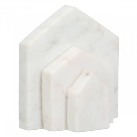 Suport cărți, Casă, Casa, Marmură, crem, alb, PU 4, L. 5 cm, L. 11 cm, H. 12 cm [1]