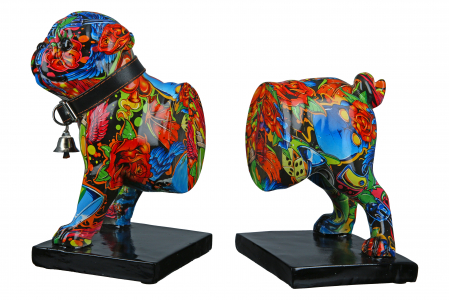 SALE % - Suport carti Street Art, Rasina, Multicolor, 22.5x20x12 cm