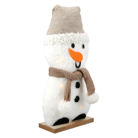 Suport cu relief (LED), Om de zapada, „Twinkle”, Poliester, alb, PU 4, L. 7 cm, L. 15 cm, H 34 cm [3]