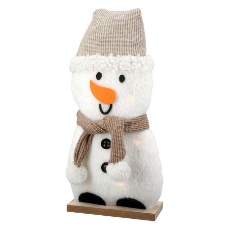 Suport cu relief (LED), Om de zapada, „Twinkle”, Poliester, alb, PU 4, L. 7 cm, L. 15 cm, H 34 cm [4]