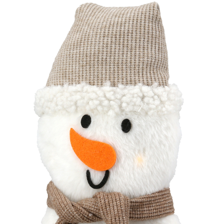 Suport cu relief (LED), Om de zapada, „Twinkle”, Poliester, alb, PU 4, L. 7 cm, L. 15 cm, H 34 cm [1]