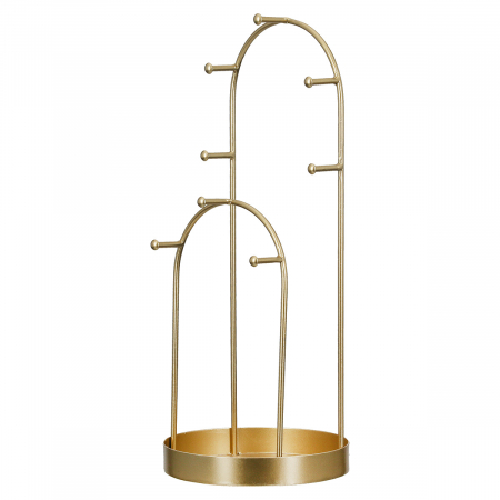 Suport de bijuterii, Modern, Metal, auriu, PU 3, L. 13 cm, L. 13 cm, H. 30,5 cm [1]