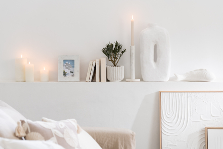 SALE % - Suport de lumânare, MARBLE, SET3