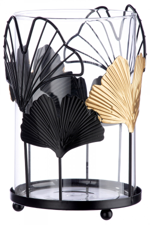 Suport de lumanare, metal Ginkgo [1]