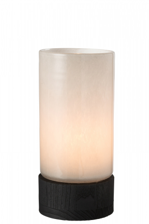 Vaze si boluri - Suport de lumânare/Vază, Ray Sticlă/Willow Wood Gri/Negru M, L 14.5| W 14.5| H 29.5 cm