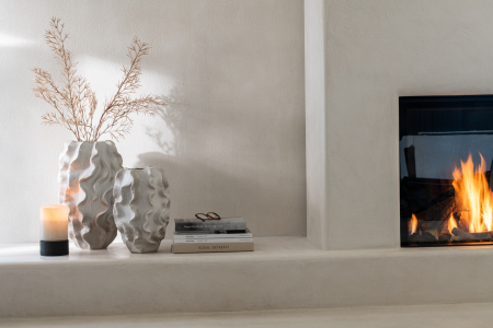 Suport de lumânare/Vază, Ray Sticlă/Willow Wood Gri/Negru S, L 12| W 12| H 20.5 cm [3]