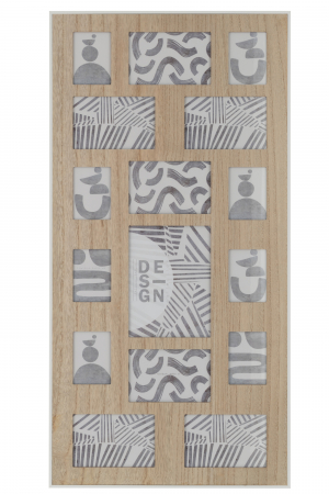 SALE % - Suport decorativ rame foto Hanger, Lemn, Natural, 41x2.7x81 cm