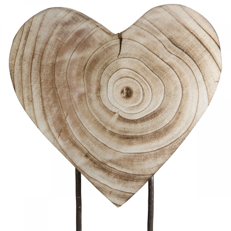 Suport în relief, Inimă, Lemn, culori naturale, PU 2, L. 9 cm, L. 28 cm, H 44 cm [3]