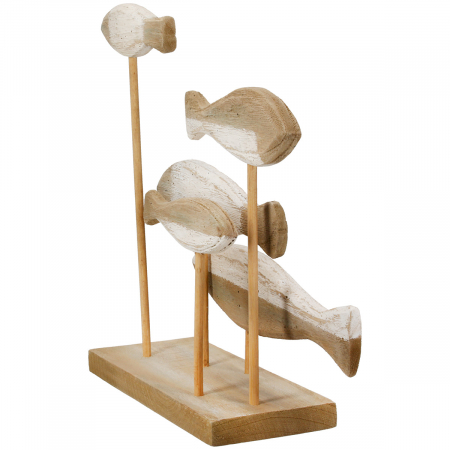 Suport în relief, Pește, Lemn, culori naturale, PU 2, L. 10 cm, L. 33 cm, H 30 cm [3]
