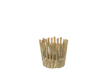 Suport lumanare aluminiu auriu, S [1]