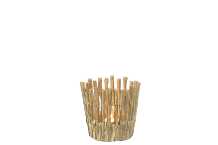 Suport lumanare aluminiu auriu, S [2]