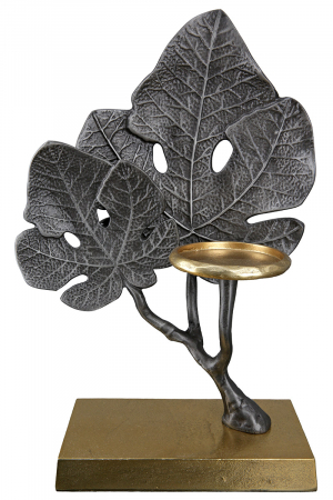 Suport lumanare aluminu, Leaf SALE % - Suport lumanare aluminu, Leaf