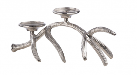 SALE % - Suport lumanare Antler, aluminiu, 22x6x29 cm