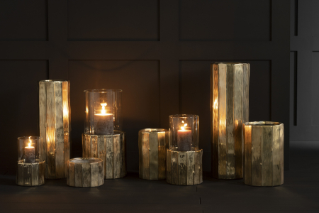 SALE % - Suport lumânare, Ary Ceramică Auriu S