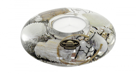 Suport lumanare Beach, sticla, multicolor, 11 cm [1]