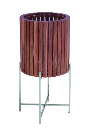Suport lumanare BERKLEY, Lemn/Otel, Maro/Argintiu, 60x31 cm [1]