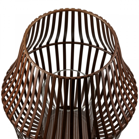 Suport lumanare, Bologna, Metal, maro închis, PU 4, H. 21,5 cm, D. 19,5 cm [1]