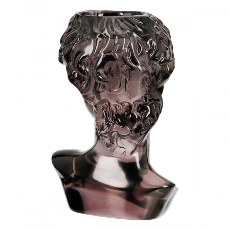 Suport lumanare, cap David, bărbat, Gris, Acrilic, gri, PU 2, L. 9 cm, L. 10 cm, H. 15 cm [2]