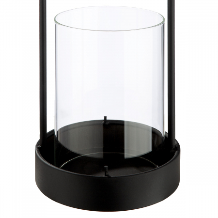 Suport lumanare, cilindric, Como, Metal, negru, PU 2, H. 33 cm, D. 13 cm [2]