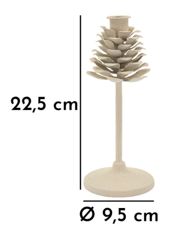 Suport lumanare, Con de pin, dunes cm ø 9,5x22,5  [5]