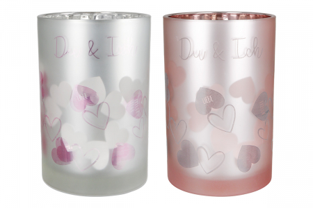 Suport lumanare de sticla Du&Ich Set 2 [1]