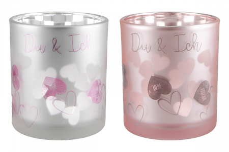 Suport lumanare de sticla Du&Ich Set 2 SALE % - Suport lumanare de sticla Du&Ich Set 2