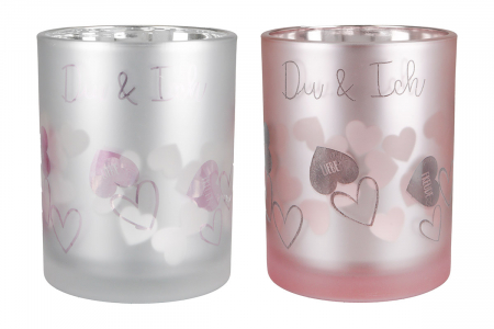 Suport lumanare de sticla Du&Ich Set 2 SALE % - Suport lumanare de sticla Du&Ich Set 2