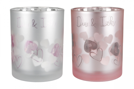 Suport lumanare de sticla Du&Ich Set 2 [1]