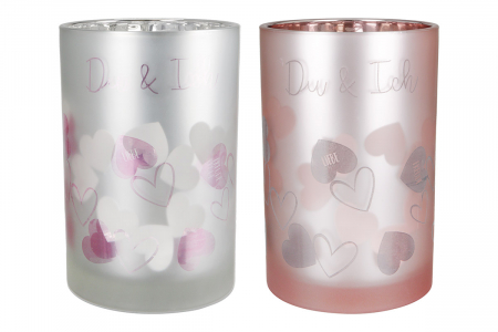 Suport lumanare de sticla Du&Ich Set 2 SALE % - Suport lumanare de sticla Du&Ich Set 2