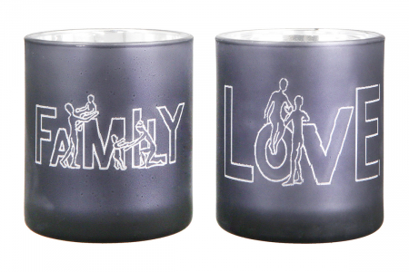 Suport lumanare de sticla Family Set 2 [1]