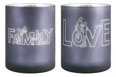 Suport lumanare de sticla Family Set 2 [1]